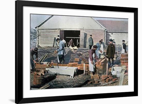 Builders Outside Moscow, Russia, C1890-Gillot-Framed Giclee Print