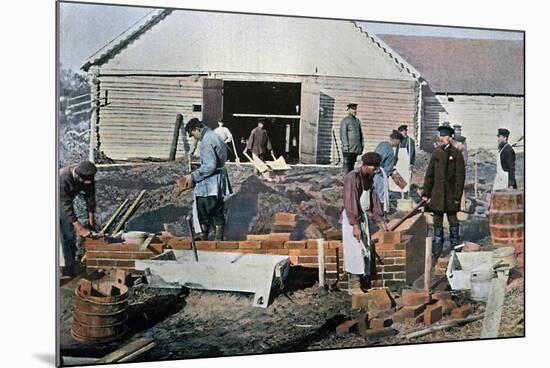 Builders Outside Moscow, Russia, C1890-Gillot-Mounted Giclee Print