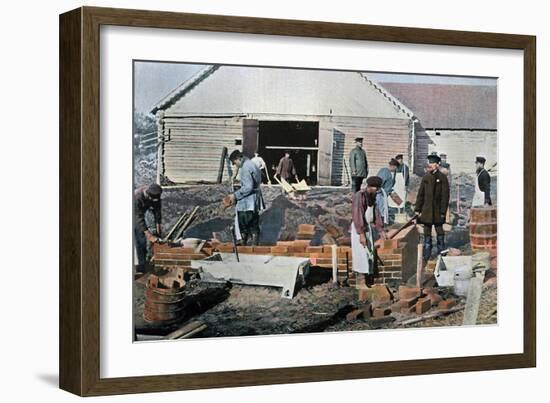 Builders Outside Moscow, Russia, C1890-Gillot-Framed Giclee Print