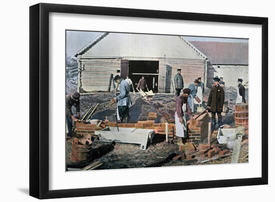 Builders Outside Moscow, Russia, C1890-Gillot-Framed Giclee Print