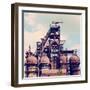 Building a Blast Furnace at the Steel Industry on a Background of Blue Sky-Mikhail St-Framed Photographic Print