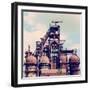 Building a Blast Furnace at the Steel Industry on a Background of Blue Sky-Mikhail St-Framed Photographic Print