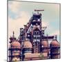 Building a Blast Furnace at the Steel Industry on a Background of Blue Sky-Mikhail St-Mounted Photographic Print