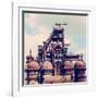 Building a Blast Furnace at the Steel Industry on a Background of Blue Sky-Mikhail St-Framed Photographic Print