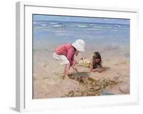 Building a Dam-Paul Gribble-Framed Giclee Print