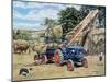 Building A Hayrick-Trevor Mitchell-Mounted Giclee Print