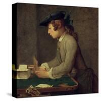 Building a House of Cards-Jean-Baptiste Simeon Chardin-Stretched Canvas
