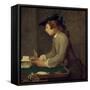 Building a House of Cards-Jean-Baptiste Simeon Chardin-Framed Stretched Canvas