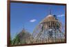 Building a Hut, Gourague Area, Shoa Province, Ethiopia, Africa-Bruno Barbier-Framed Photographic Print