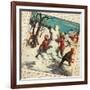 Building a Snowman Montage-null-Framed Giclee Print