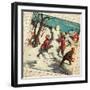 Building a Snowman Montage-null-Framed Giclee Print