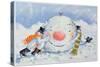 Building a Snowman-David Cooke-Stretched Canvas