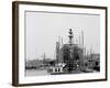Building a Warship, Cramps I.E. William Cramp Sons Ship and Engine Building Company Shipyard-null-Framed Photo