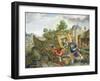 Building Ark, Flemish Painting, Painting on Copper-null-Framed Giclee Print