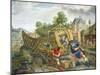 Building Ark, Flemish Painting, Painting on Copper-null-Mounted Giclee Print