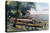 Building Canoes, Andaman and Nicobar Islands, Indian Ocean, C1890-Gillot-Stretched Canvas