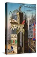 Building Construction, France, 15th Century-Franz Kellerhoven-Stretched Canvas