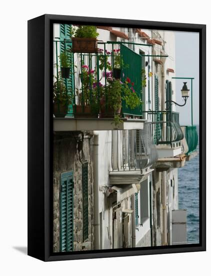 Building Detail, Ischia, Bay of Naples, Campania, Italy-Walter Bibikow-Framed Stretched Canvas