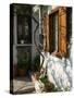 Building Detail, Lesvos, Mithymna, Northeastern Aegean Islands, Greece-Walter Bibikow-Stretched Canvas