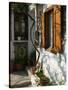 Building Detail, Lesvos, Mithymna, Northeastern Aegean Islands, Greece-Walter Bibikow-Stretched Canvas