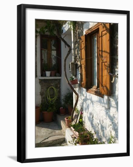 Building Detail, Lesvos, Mithymna, Northeastern Aegean Islands, Greece-Walter Bibikow-Framed Photographic Print