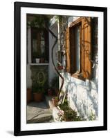 Building Detail, Lesvos, Mithymna, Northeastern Aegean Islands, Greece-Walter Bibikow-Framed Photographic Print