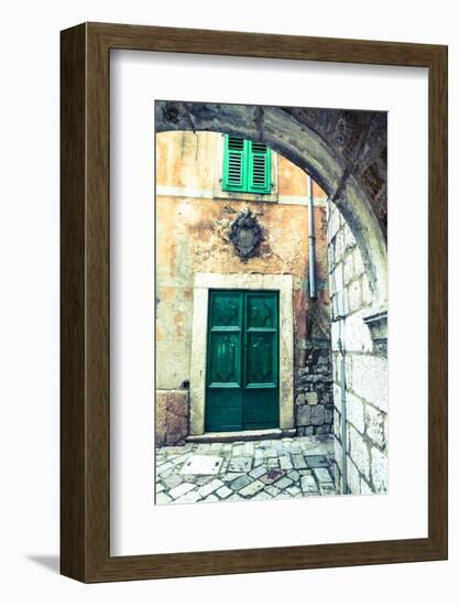 Building Detail, Stari Grad (Old Town), the Bay of Kotor, Kotor, Montenegro-Doug Pearson-Framed Photographic Print
