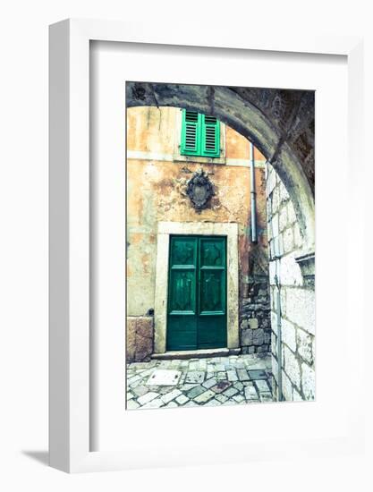 Building Detail, Stari Grad (Old Town), the Bay of Kotor, Kotor, Montenegro-Doug Pearson-Framed Photographic Print