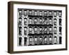 Building Facade in Red Brick, Stairway on Philadelphia Building, Pennsylvania, US, White Frame-Philippe Hugonnard-Framed Art Print