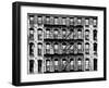 Building Facade in Red Brick, Stairway on Philadelphia Building, Pennsylvania, US, White Frame-Philippe Hugonnard-Framed Art Print