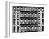 Building Facade in Red Brick, Stairway on Philadelphia Building, Pennsylvania, US, White Frame-Philippe Hugonnard-Framed Art Print