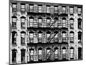 Building Facade in Red Brick, Stairway on Philadelphia Building, Pennsylvania, US, White Frame-Philippe Hugonnard-Mounted Art Print