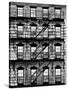 Building Facade in Red Brick, Stairway on Philadelphia Building, Pennsylvania, US-Philippe Hugonnard-Stretched Canvas