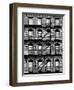 Building Facade in Red Brick, Stairway on Philadelphia Building, Pennsylvania, US-Philippe Hugonnard-Framed Photographic Print