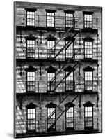 Building Facade in Red Brick, Stairway on Philadelphia Building, Pennsylvania, US-Philippe Hugonnard-Mounted Photographic Print