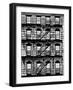 Building Facade in Red Brick, Stairway on Philadelphia Building, Pennsylvania, US-Philippe Hugonnard-Framed Photographic Print