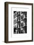 Building Facade New York with Fire Escapes, Manhattan, NYC, White Frame, Full Size Photography-Philippe Hugonnard-Framed Photographic Print