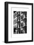 Building Facade New York with Fire Escapes, Manhattan, NYC, White Frame, Full Size Photography-Philippe Hugonnard-Framed Photographic Print