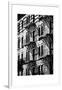 Building Facade New York with Fire Escapes, Manhattan, NYC, White Frame, Full Size Photography-Philippe Hugonnard-Framed Photographic Print