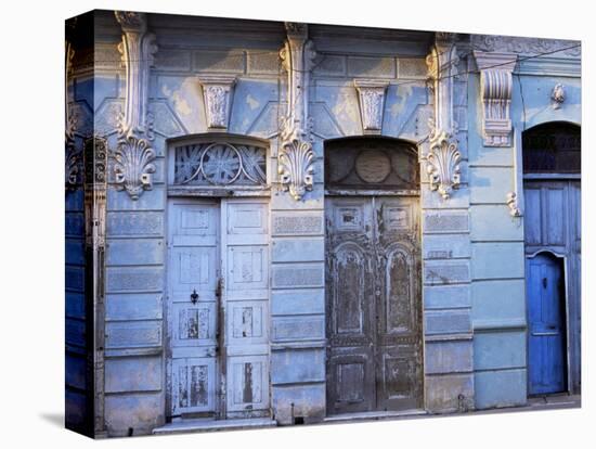 Building Facades in Evening Light, Cienfuegos, Cuba, West Indies, Central America-Lee Frost-Stretched Canvas