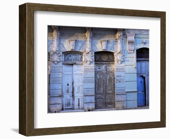 Building Facades in Evening Light, Cienfuegos, Cuba, West Indies, Central America-Lee Frost-Framed Photographic Print