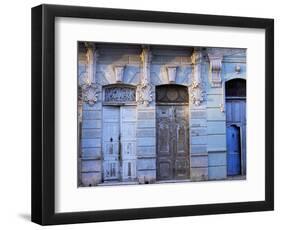 Building Facades in Evening Light, Cienfuegos, Cuba, West Indies, Central America-Lee Frost-Framed Photographic Print