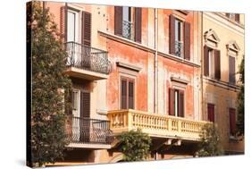 Building Facades in the City of Bologna, Emilia-Romagna, Italy, Europe-Julian-Stretched Canvas