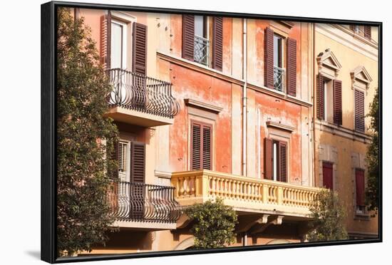 Building Facades in the City of Bologna, Emilia-Romagna, Italy, Europe-Julian-Framed Photographic Print