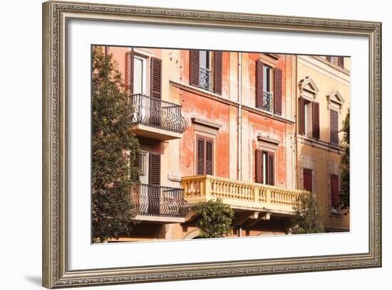 Building Facades in the City of Bologna, Emilia-Romagna, Italy, Europe-Julian-Framed Photographic Print