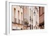 Building Facades in the Old Part of the City of Dijon, Burgundy, France, Europe-Julian Elliott-Framed Photographic Print