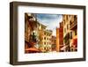 Building Facades of Riomaggiore, Liguria, Italy-George Oze-Framed Photographic Print