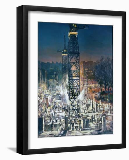 Building in Berkeley Square-Charles Cundall-Framed Giclee Print