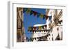 Building in Cadiz in Spain with Flags-Felipe Rodriguez-Framed Photographic Print