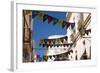 Building in Cadiz in Spain with Flags-Felipe Rodriguez-Framed Photographic Print